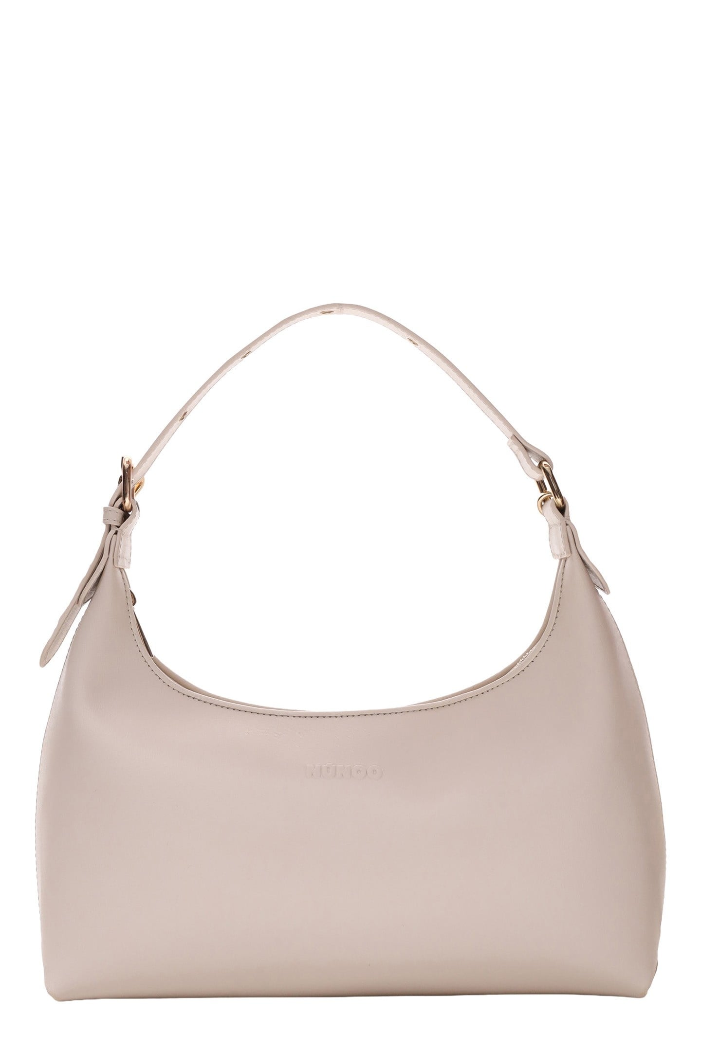 Núnoo Large Dandy Buckle Florence Warm Grey W. Gold Maat: OS | Handtassen Outlet | Dames | Grijs