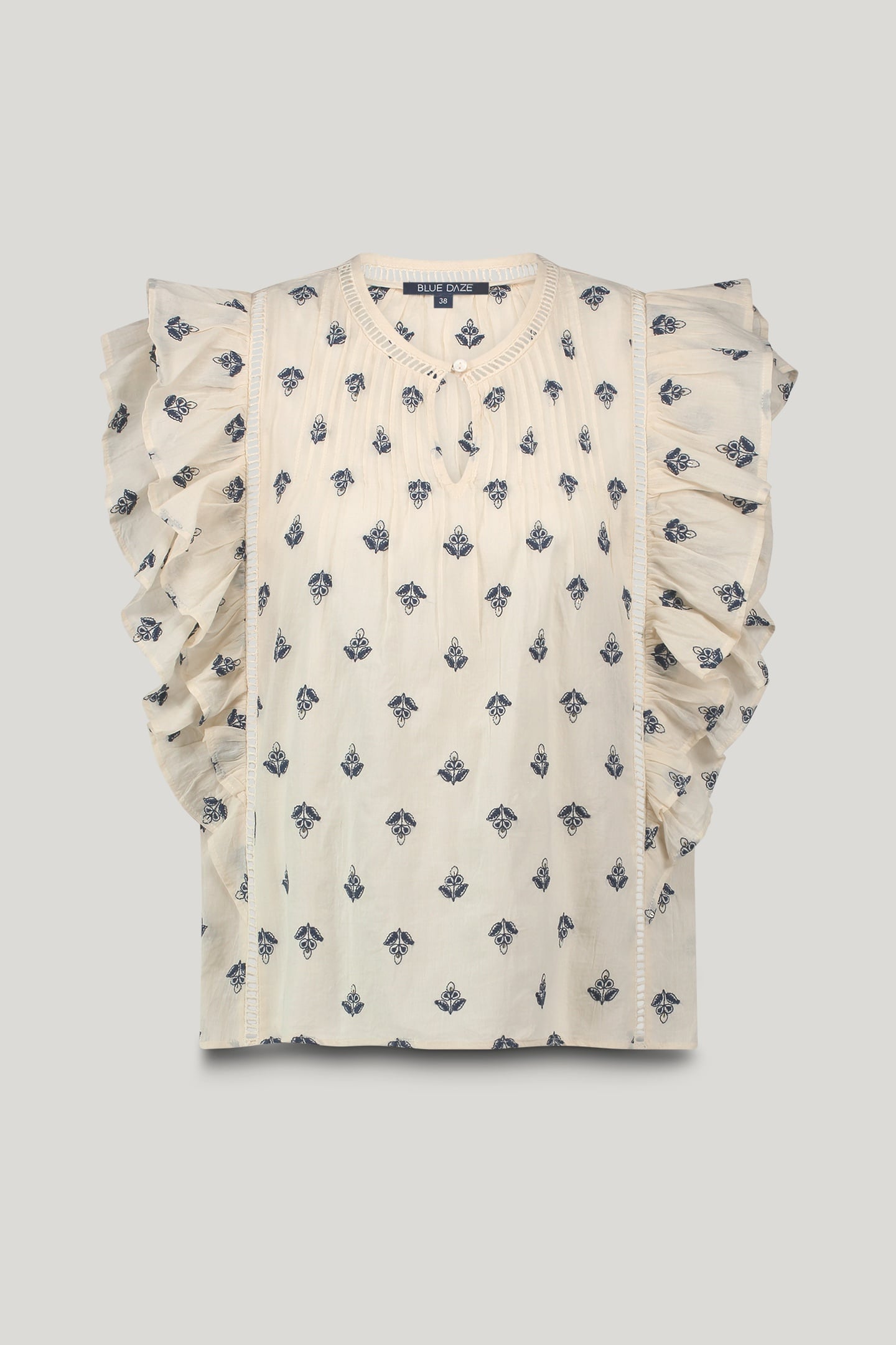 TOP BLUE DAZE EMBROIDERY WHITE 4