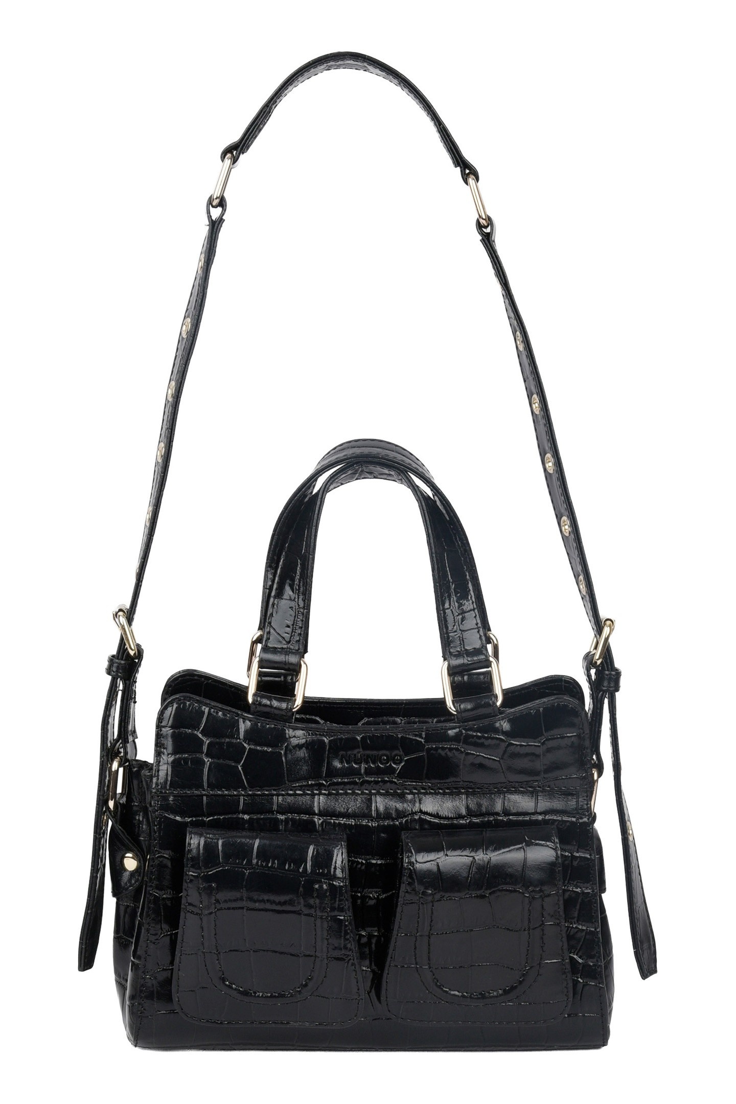 Núnoo Small Cher Texas Black W. Gold Maat: OS | Handtassen Outlet | Dames | Zwart