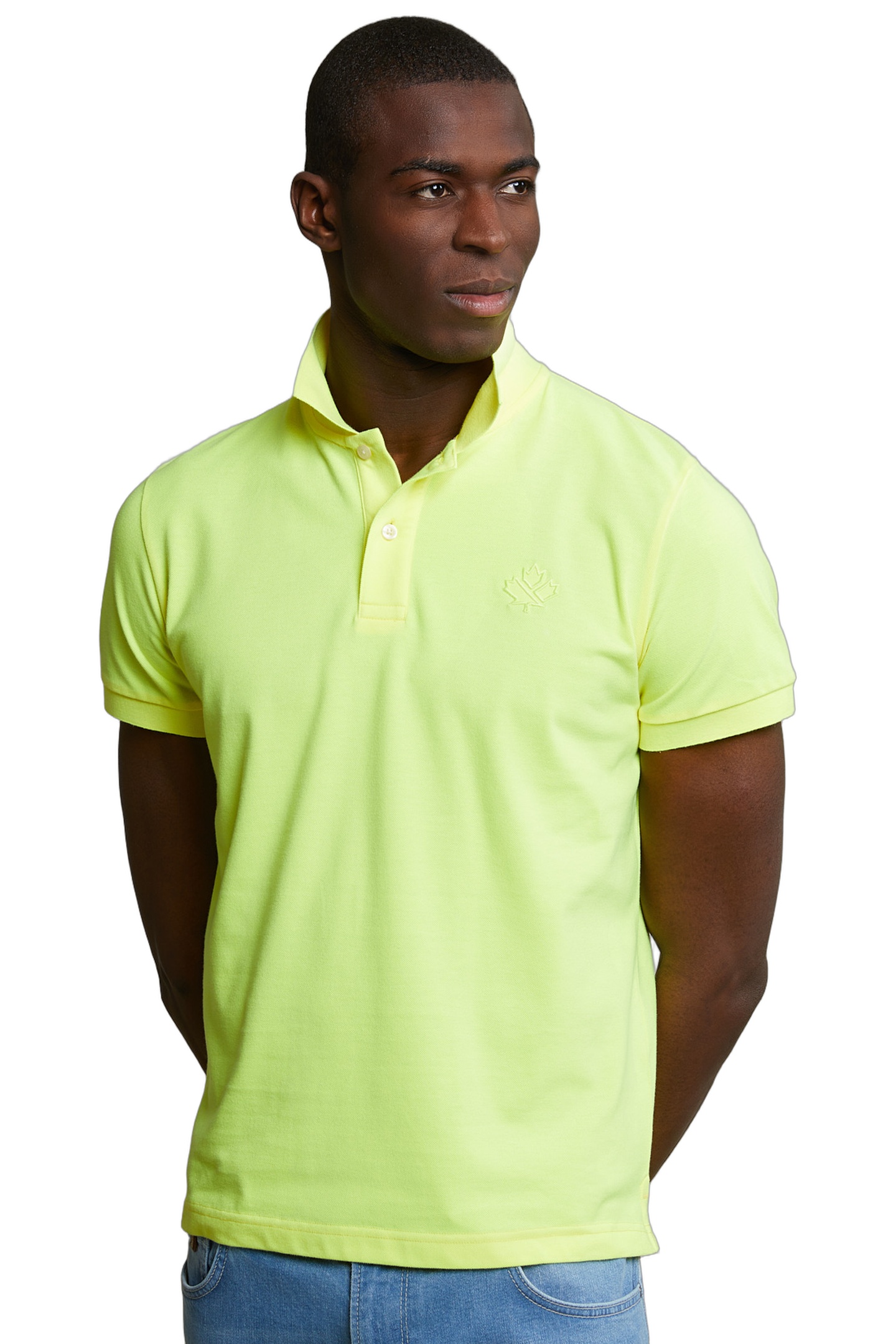 River Woods Custom Fit Sporty Polo Neon Yellow Maat: XXL | Poloshirts Outlet | Heren | Geel