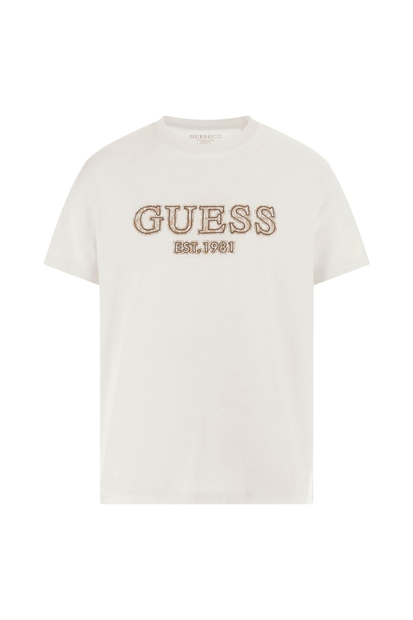 GUESS ECO SS CN GUESS EMBRO TE VANILLA CREAM 7