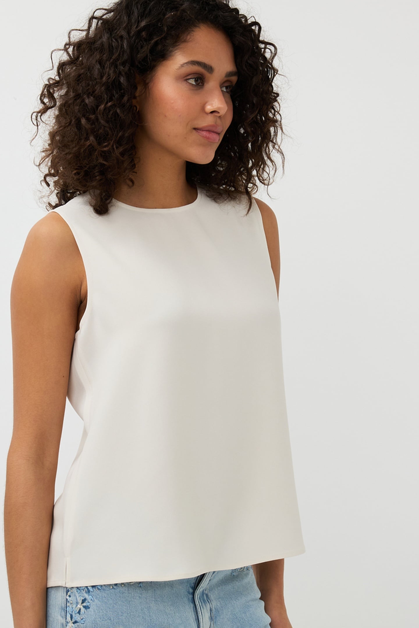 EsQualo Blouse Slv/lss Light Stone Maat: 36 | Blouses Outlet | Dames | Wit