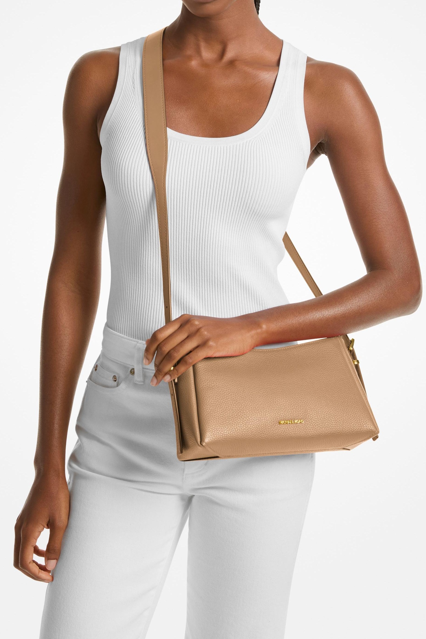Michael Kors Medium Crossbody Husk Maat: OS | Schoudertassen Outlet | Dames | Beige