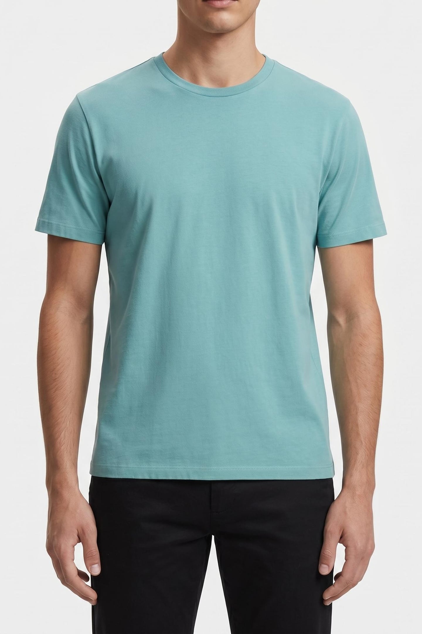 CREW NECK JERSEY AQUA 1