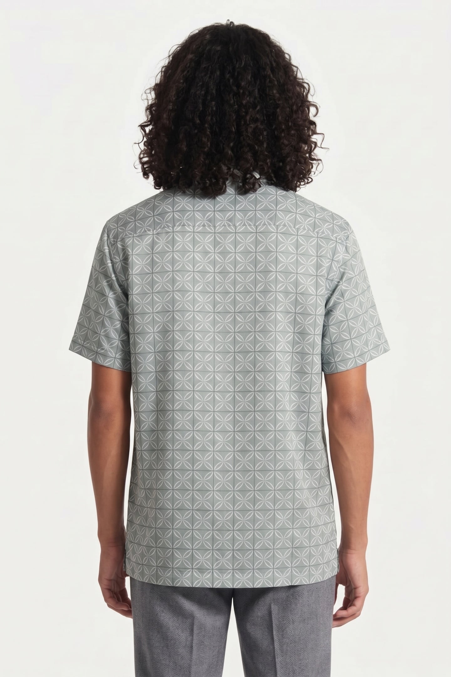 PRINTED CUBAN COLLAR SAGE 2