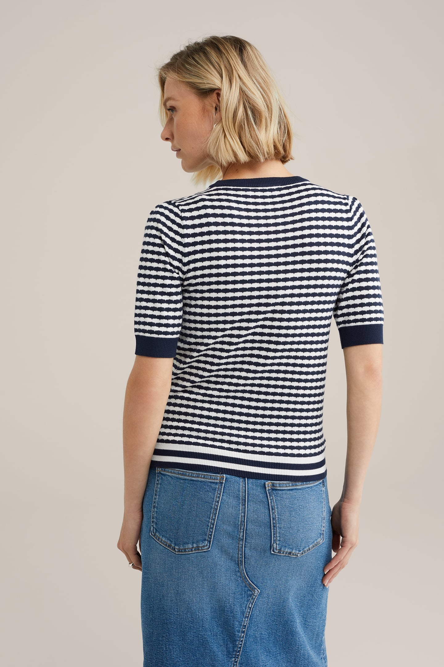 KNITTED PULLOVER NAVY BLUE 3