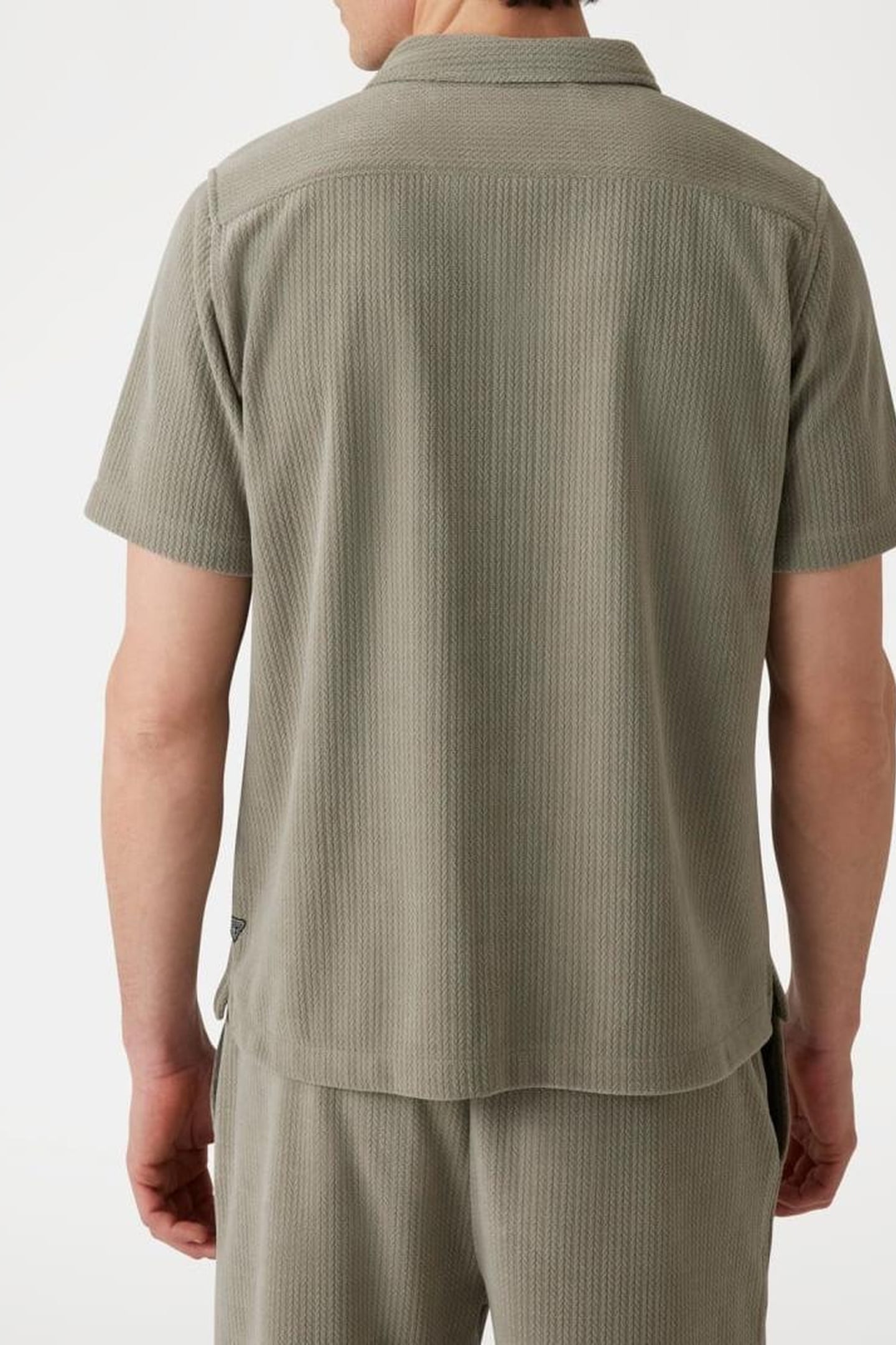 GUESS ECO SS BARON TEXTURED KN SAGE PLANT 4