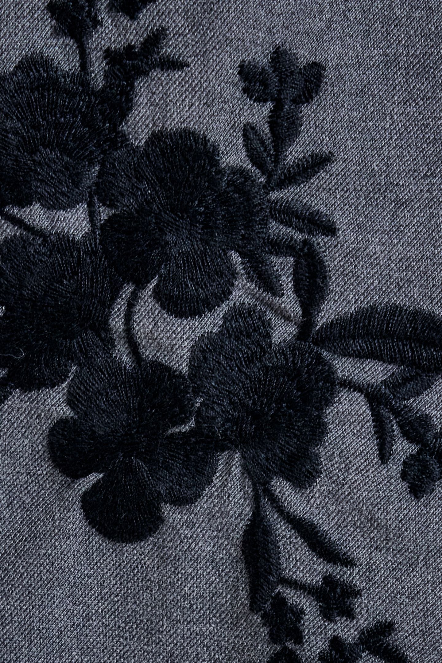 JAMIE TAILORED FLORAL SKIRT CHARCOAL GREY BLACK 3