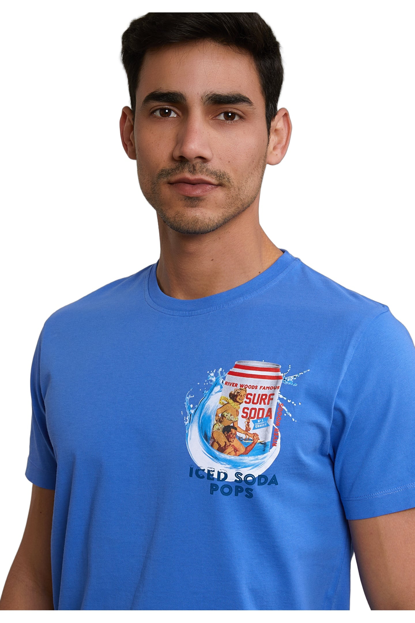 NORMAL FIT BASIC T-SHIRT SHORT SLEEVES EVENING BLUE 3