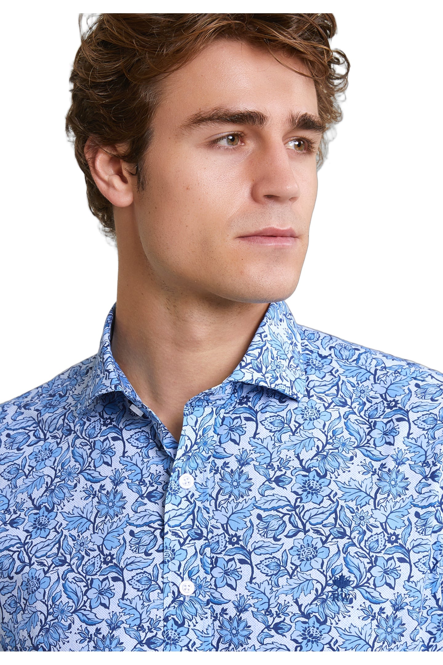 REGULAR FIT FLORAL SHIRT BLUE 4