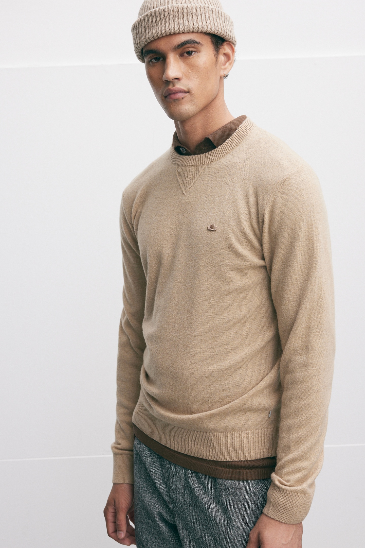 The Goodpeople Knox Sand Maat: XXL | Sweaters Outlet | Heren | Beige