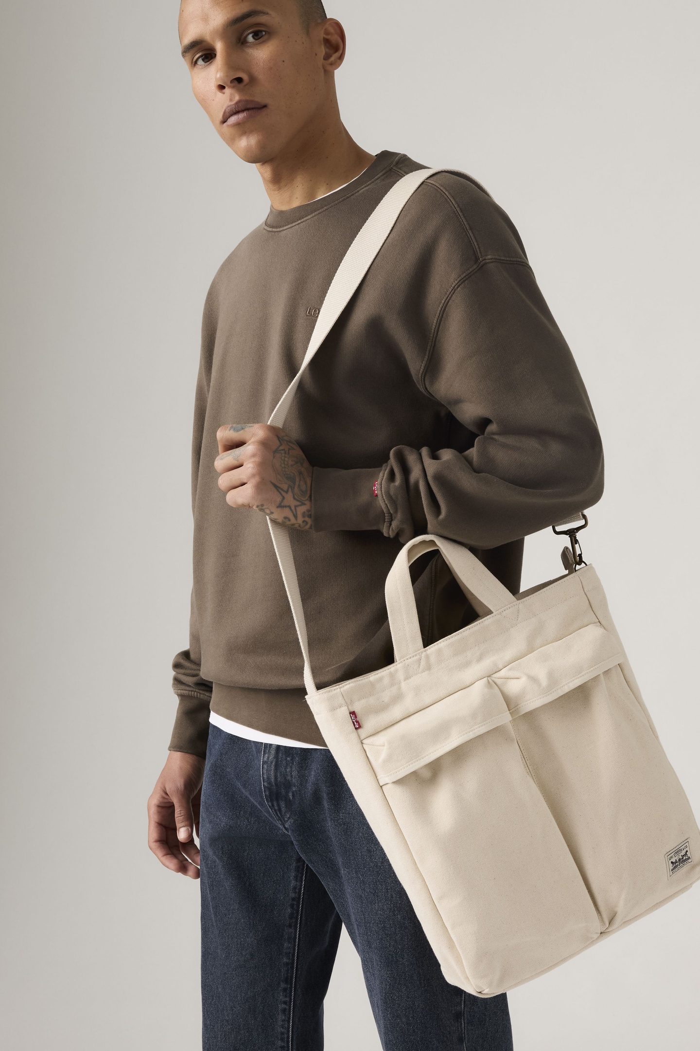 Levi's ® Mission Bay Tote Bag Maat: OS | Tassen Outlet | Heren | Beige