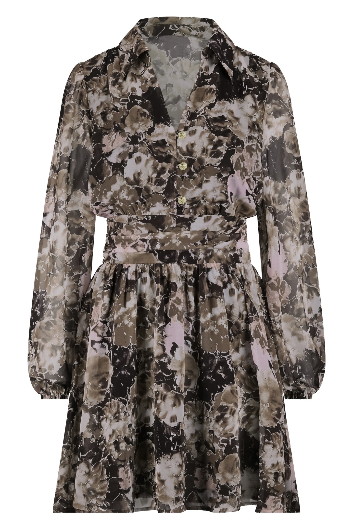 ESSEA PRINT DRESS WALNUT 1