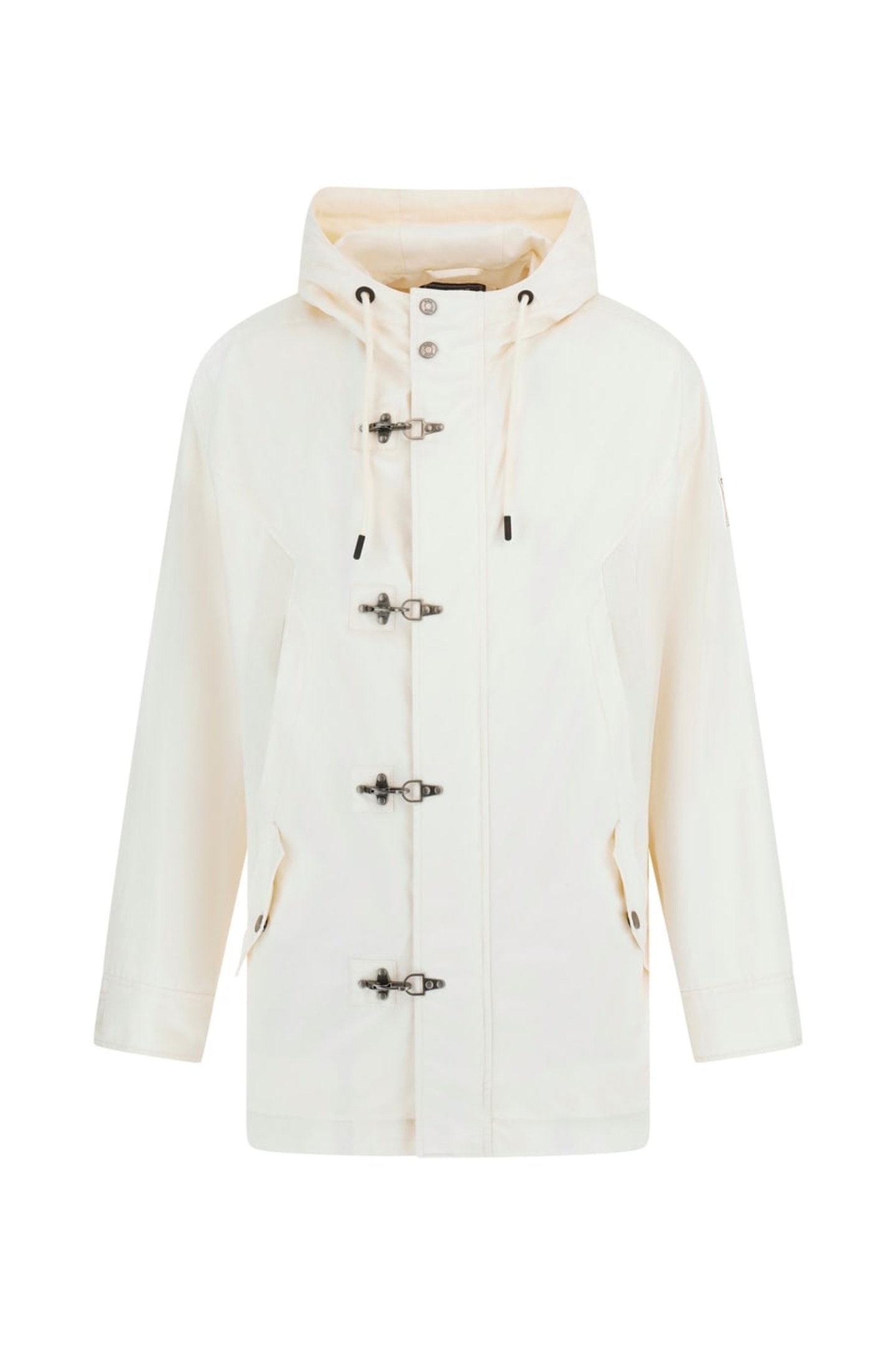 GUESS ECO COATED HOODED JACKET PEARL WHITE 4