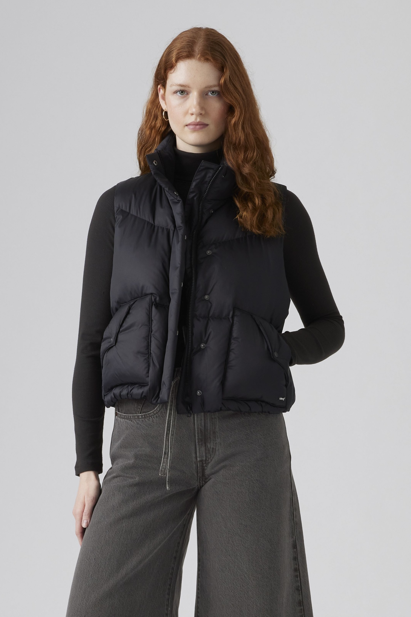 Levi's Western Bubble Vest Maat: XS | Gilets Outlet | Dames | Zwart
