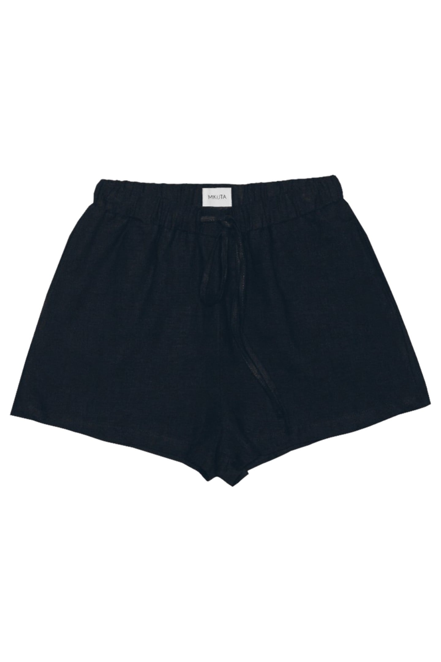 THE BLACK LINEN SHORTS BLACK 3