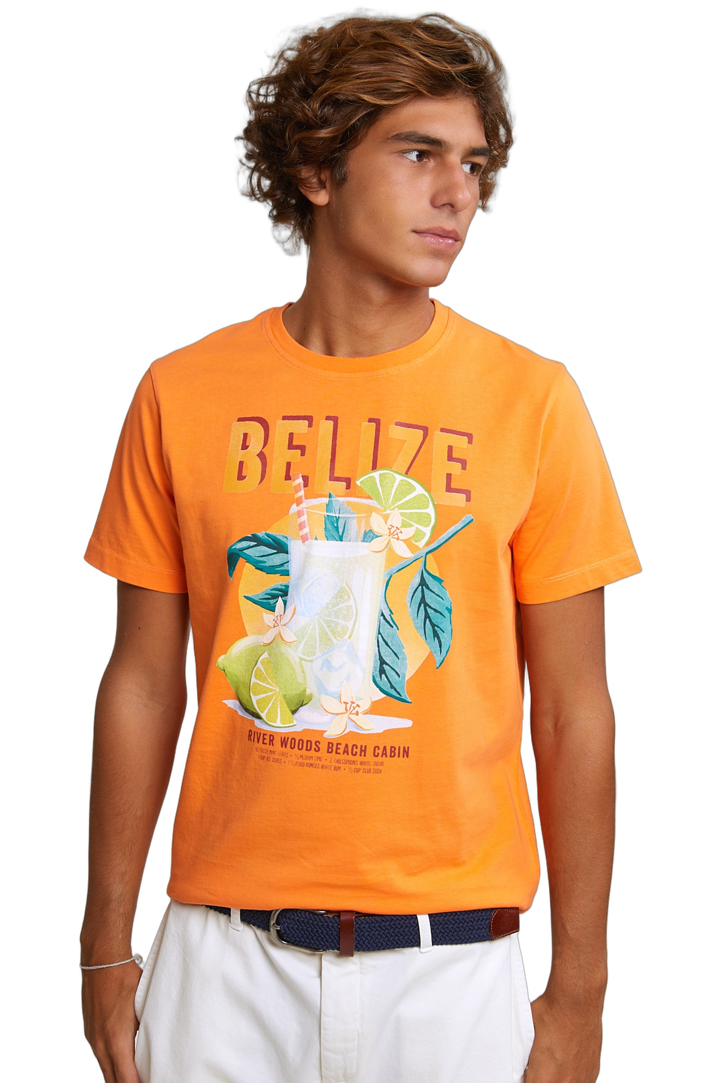 NORMAL FIT BASIC T-SHIRT SHORT SLEEVES ELECTRIC ORANGE 1