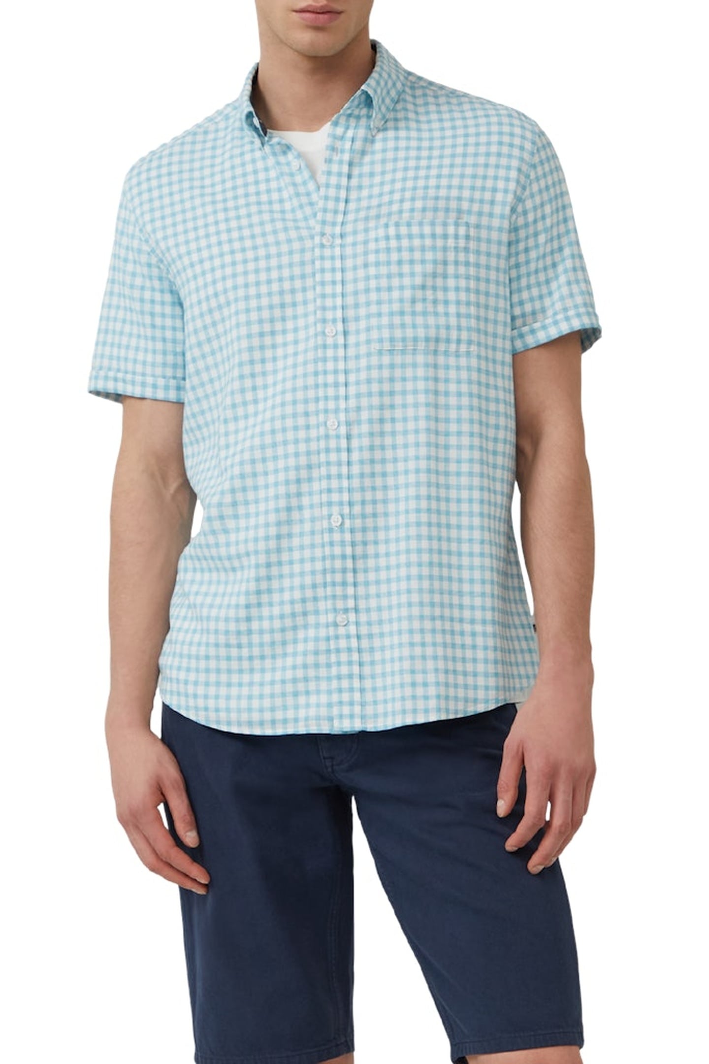 s.Oliver Shirts White Maat: L | Casual Overhemden Outlet | Heren | Blauw