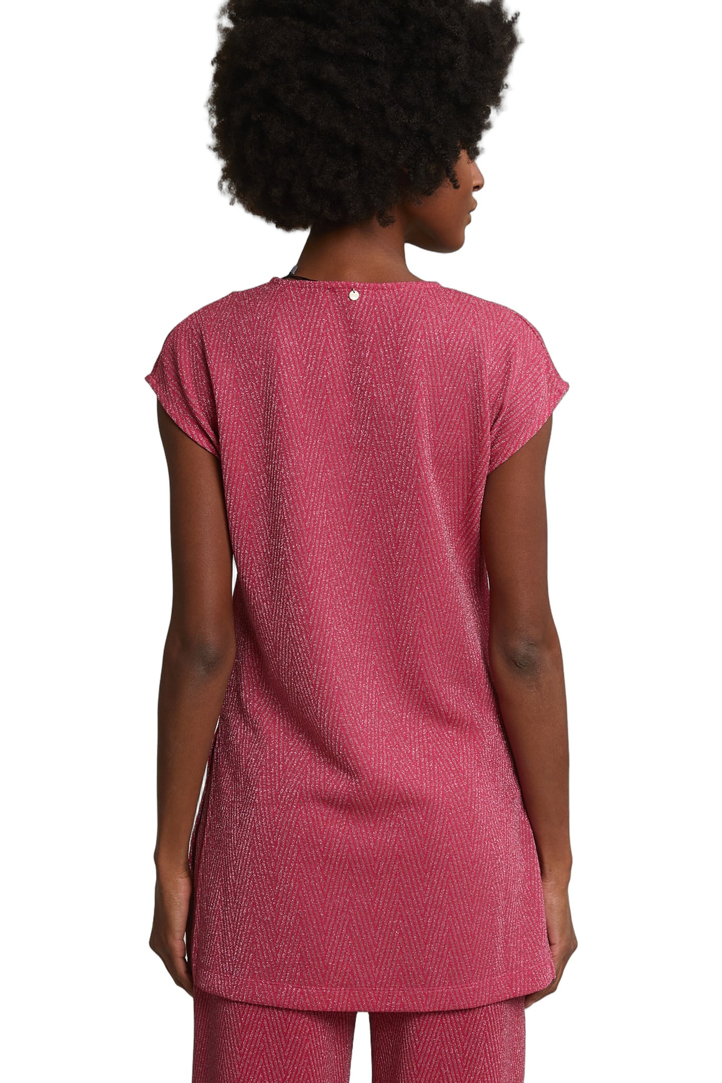 FUCHSIA SLEEVELESS GLITTER T-SHIRT 5