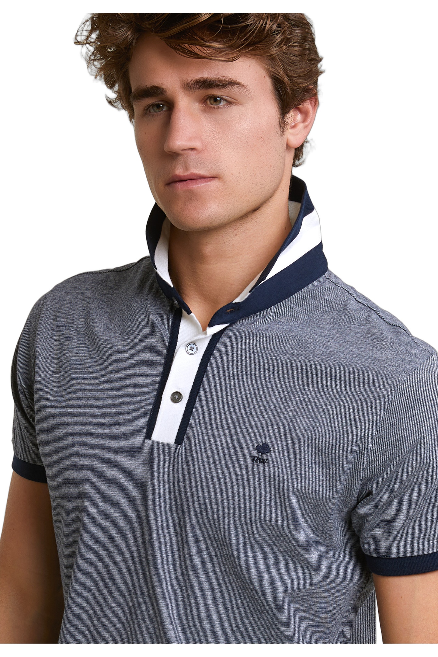 CUSTOM FIT SILKY COTTON POLO POLO NAVY 4