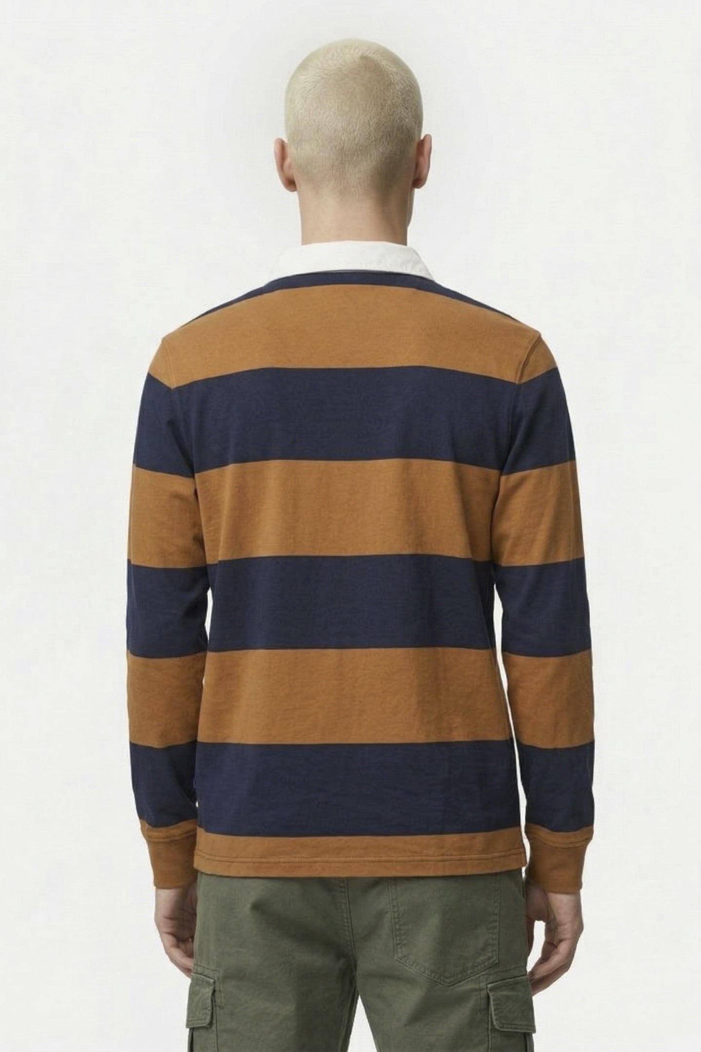 RUGBY LONG SLEEVE POLO DARK SAPPHIRE/WHEAT BOOT 2