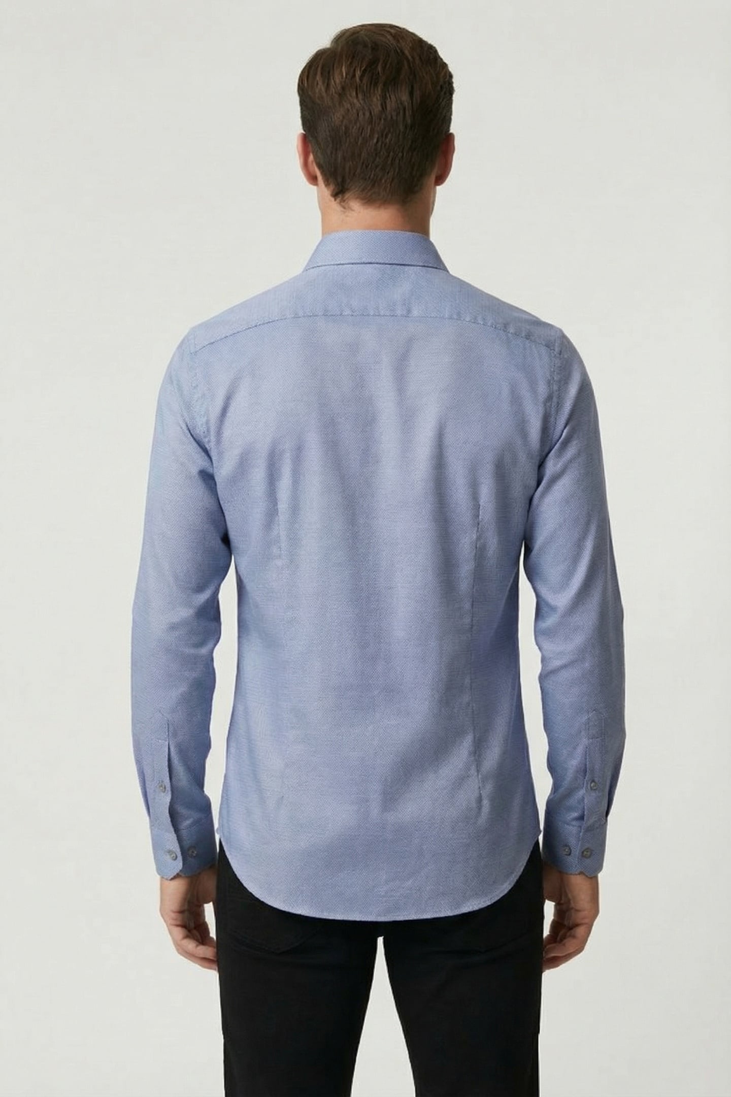 SLIM ESSENTIAL POPLIN DRESS SHIRT NAVY 2