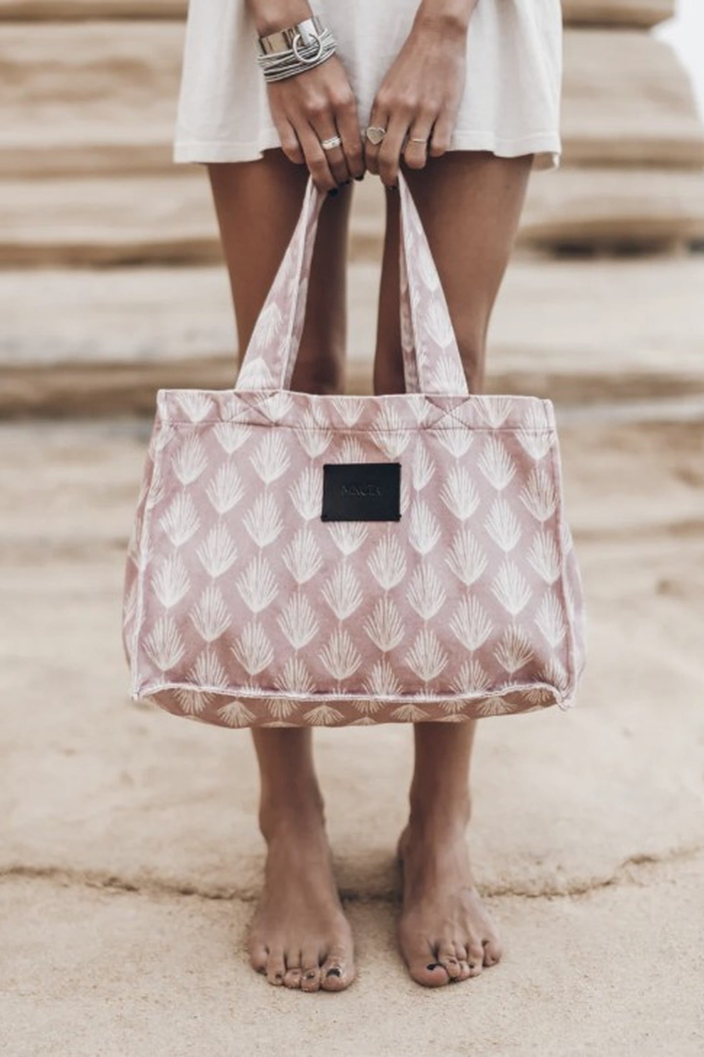 THE PINK PRINTED SMALL CANVAS BAG PINK 1