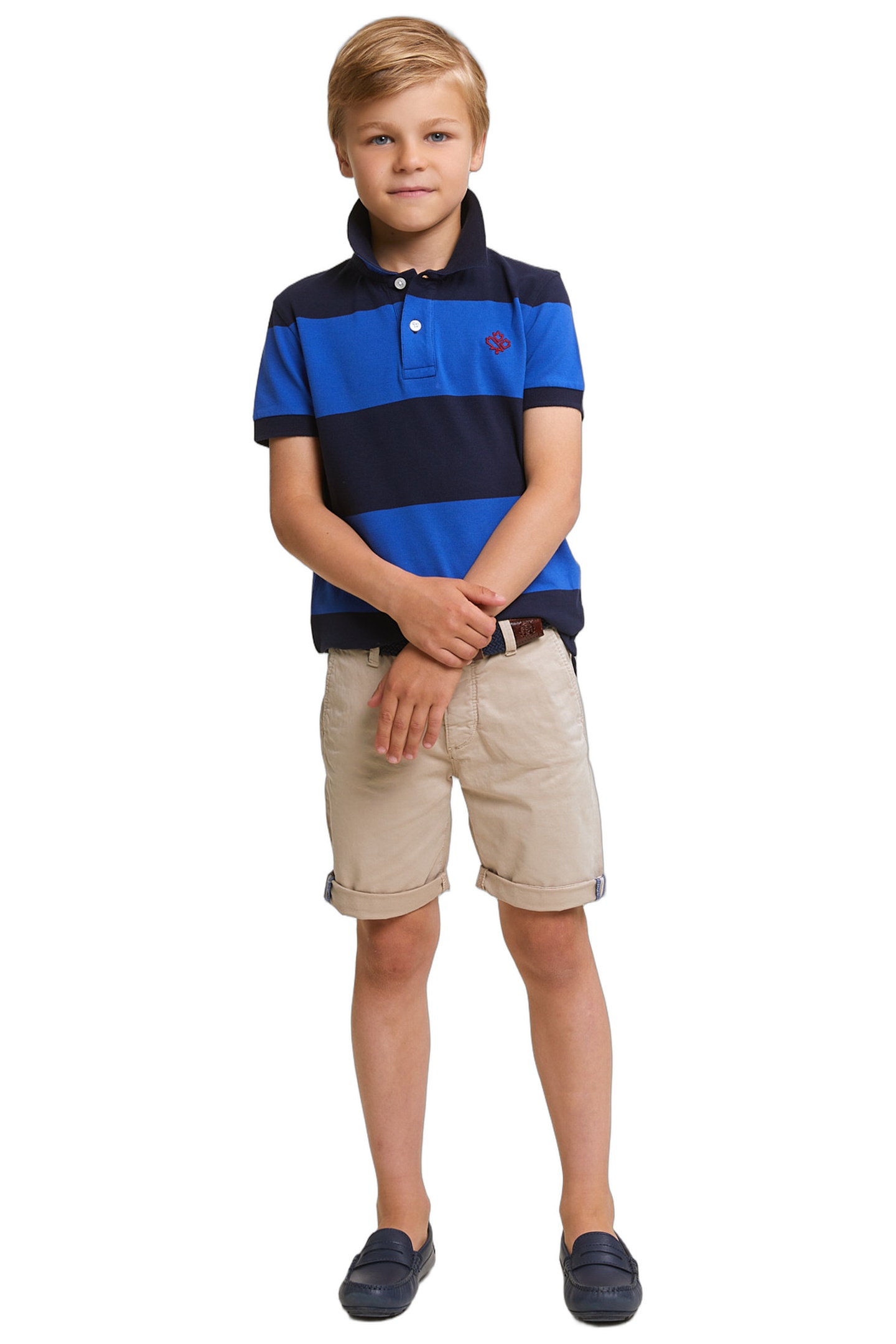CUSTOM FIT STRIPED STRETCH POLO NAVY/EVENING BLUE 2