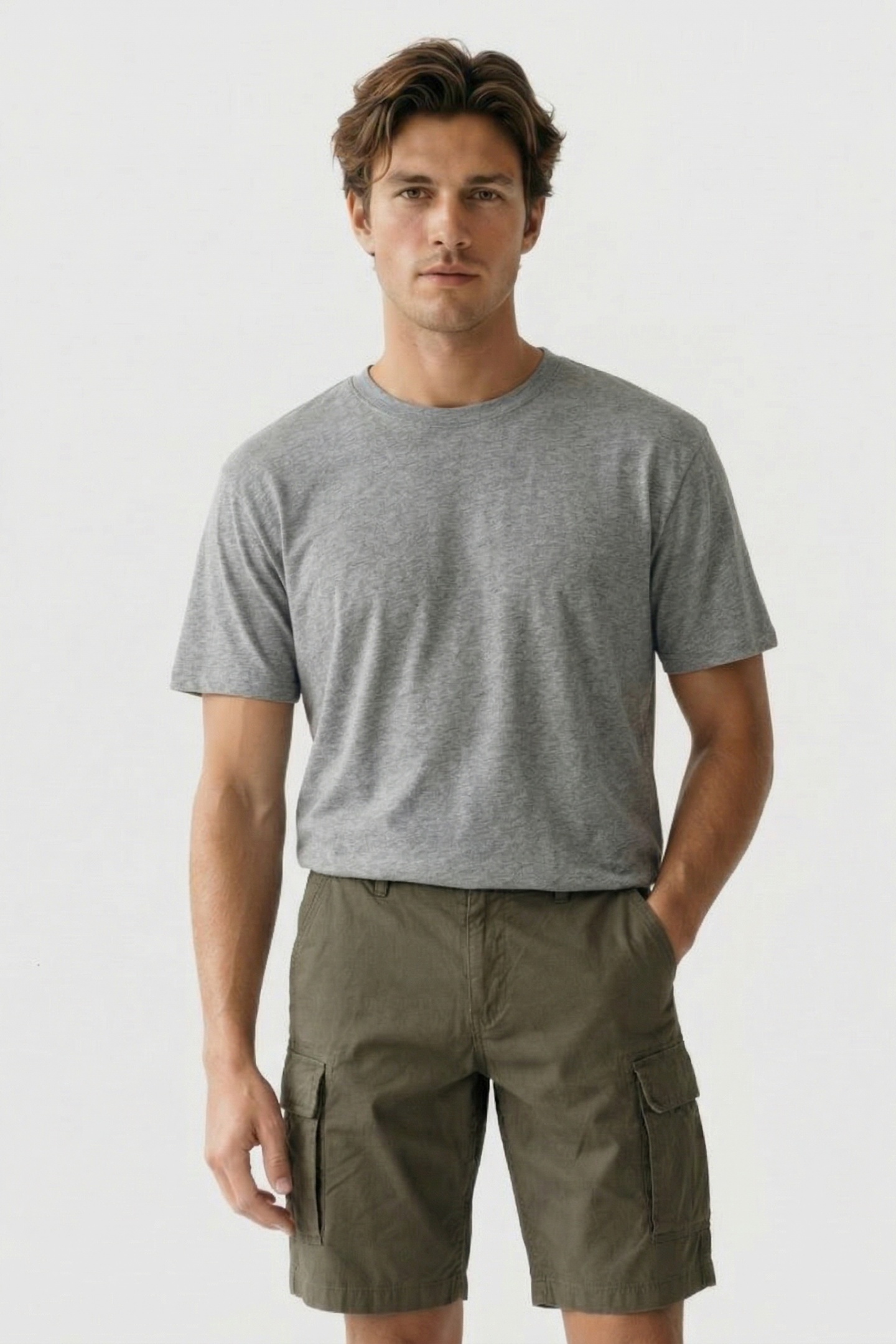 BROOKLINE POPLIN CARGO SHORT LEAF GREEN 1