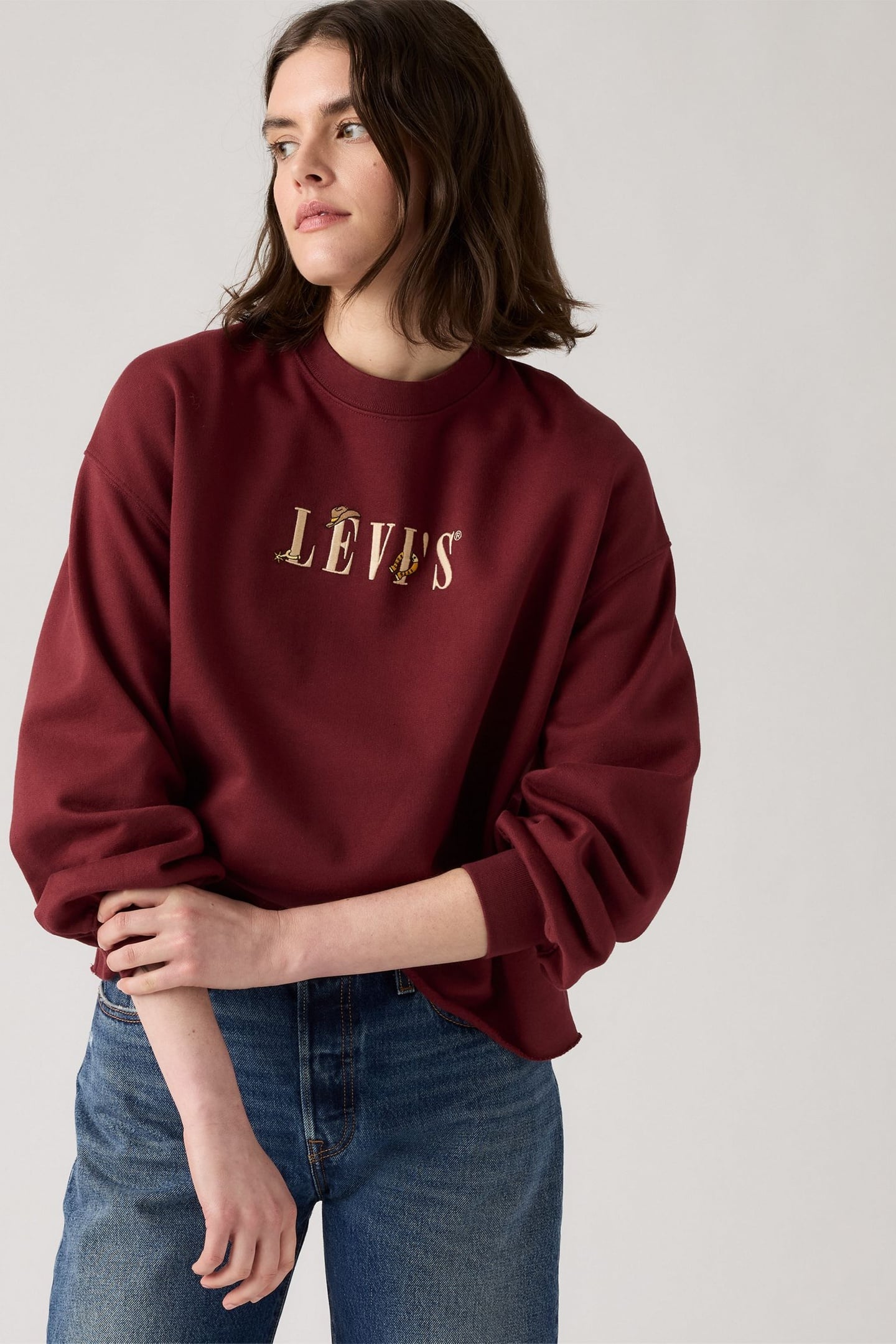 Levi's Graphic Leo Crewneck Sweatshirt Maat: XS | Sweaters Outlet | Dames