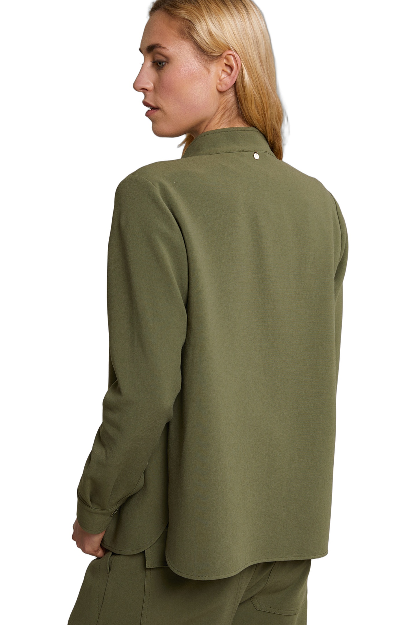 KHAKI BUTTONED BLOUSE LONG SLEEVES 3