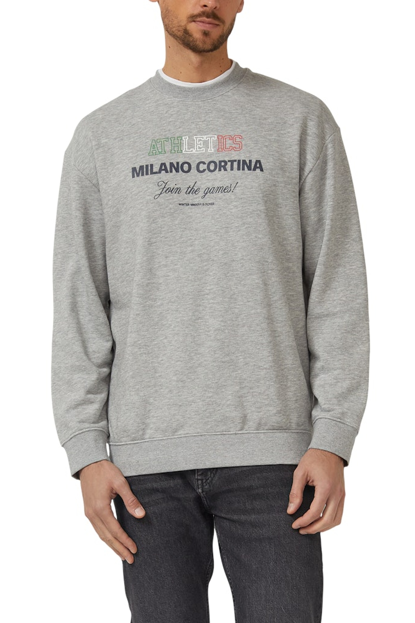 s.Oliver Sweatshirts Grey/black Maat: XL | Sweaters Outlet | Heren | Grijs