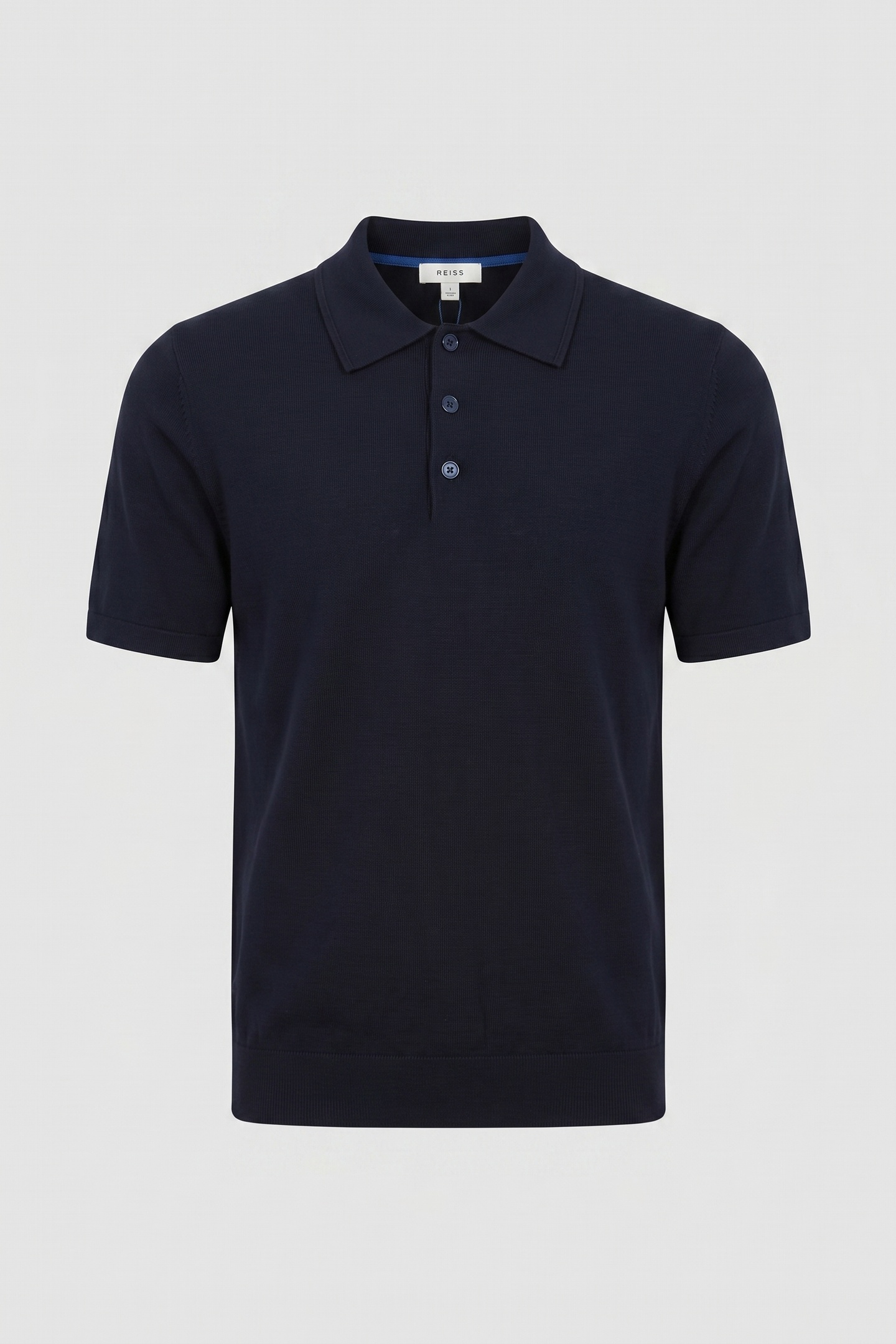 SS BUTTON POLO KNIT NAVY 3