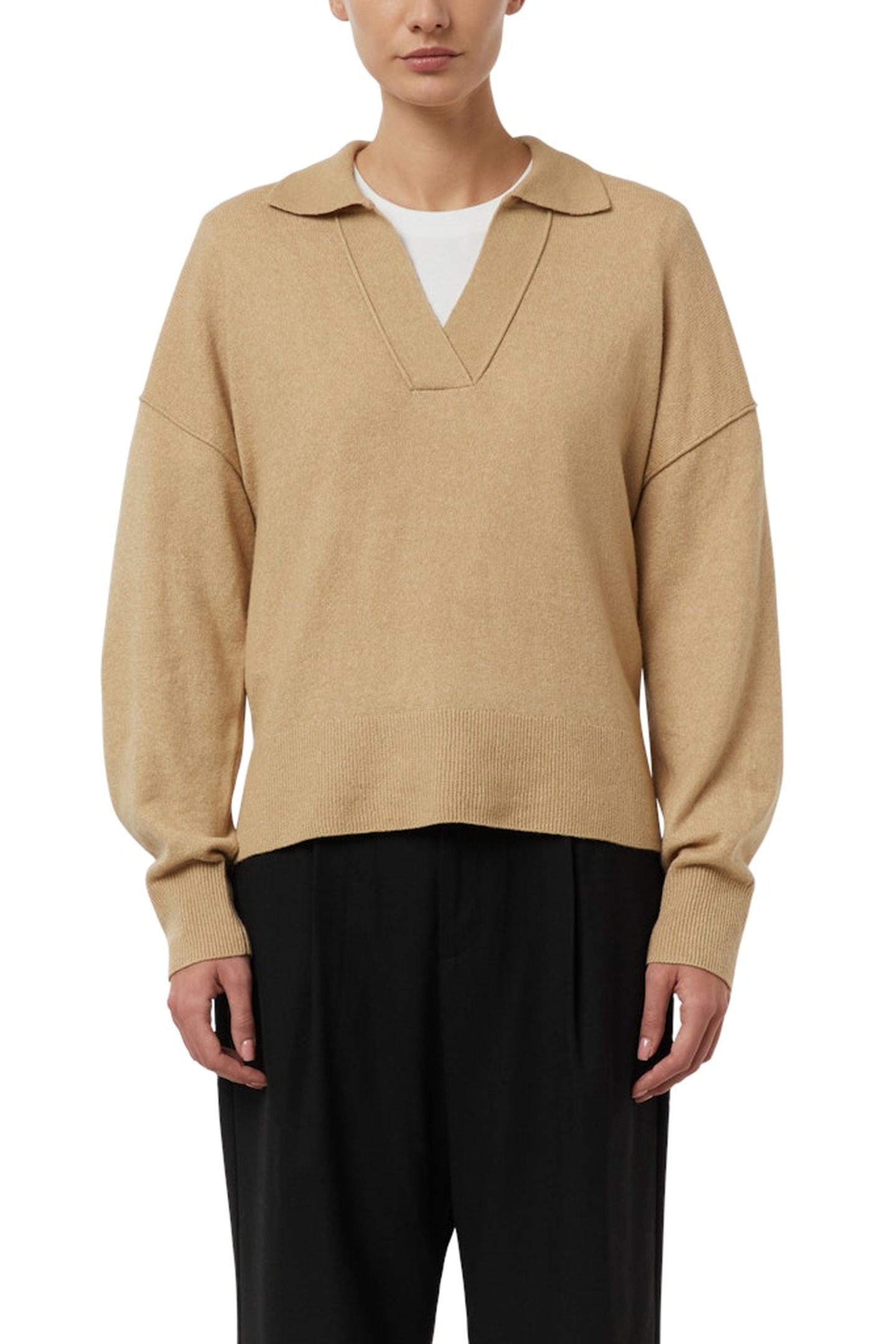 Comma Pullovers Brown Maat: 40 | Longsleeves Outlet | Dames | Beige