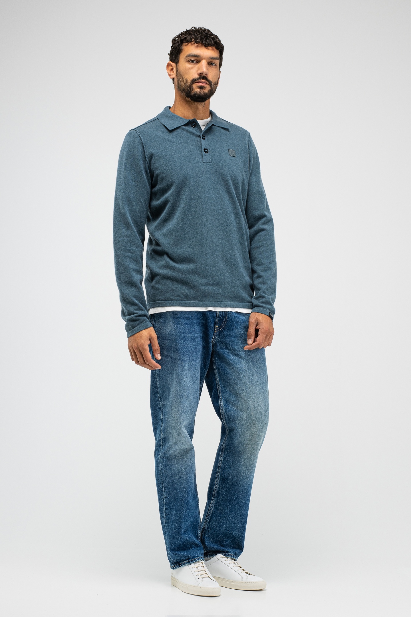 Butcher of Blue Clifden Polo Schmutz Blau Maat: S | Poloshirts Outlet | Heren | Blauw