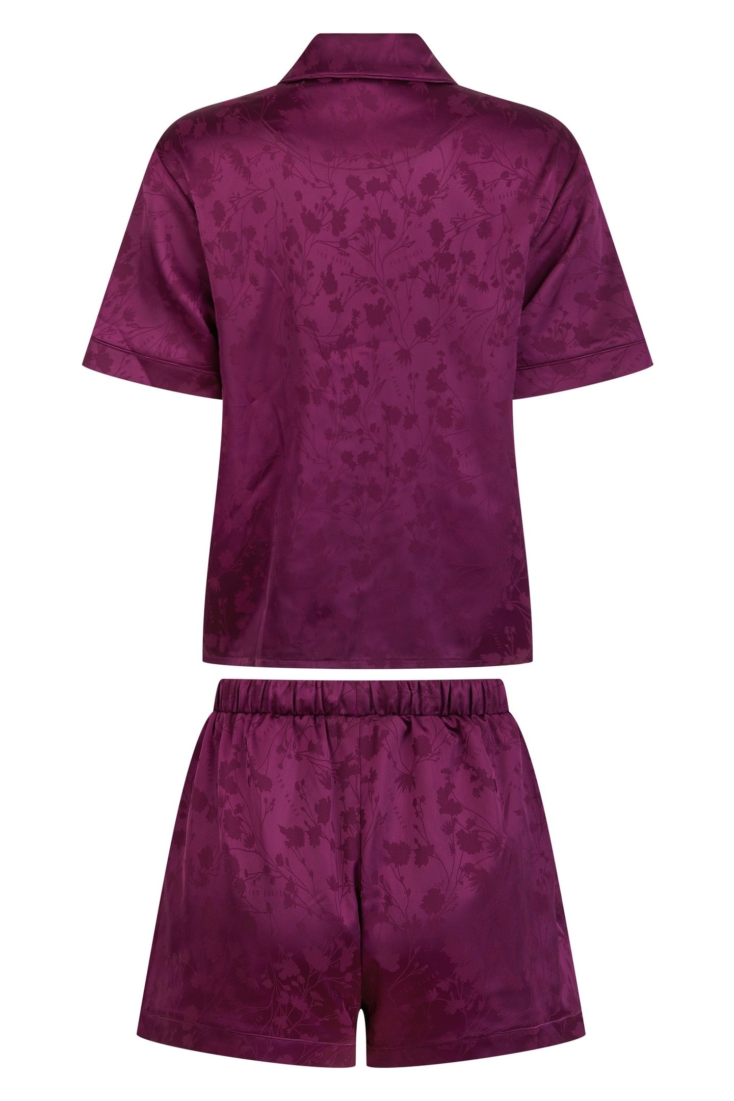 ZARA SHORT SATIN PJ DARK PURPLE 4