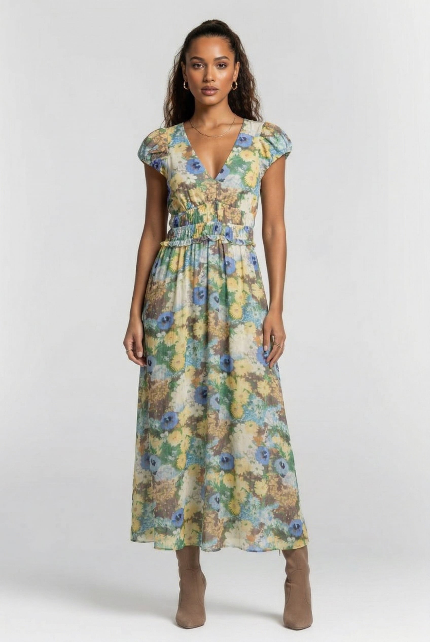 NEW ALLORA DRESS BROWN 1