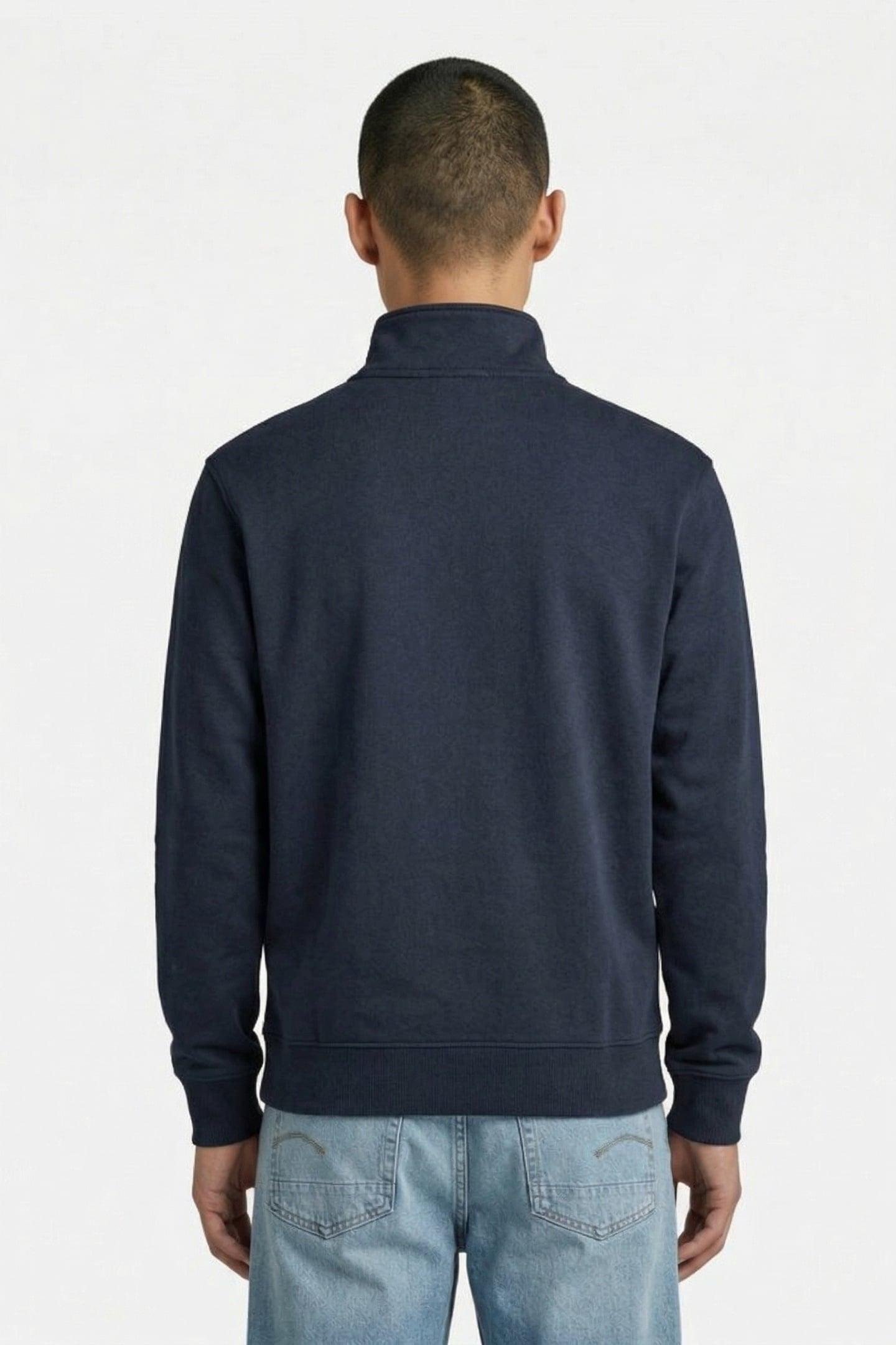 HALF ZIP STAND UP COLLAR SWEAT L\S SALUTE 2