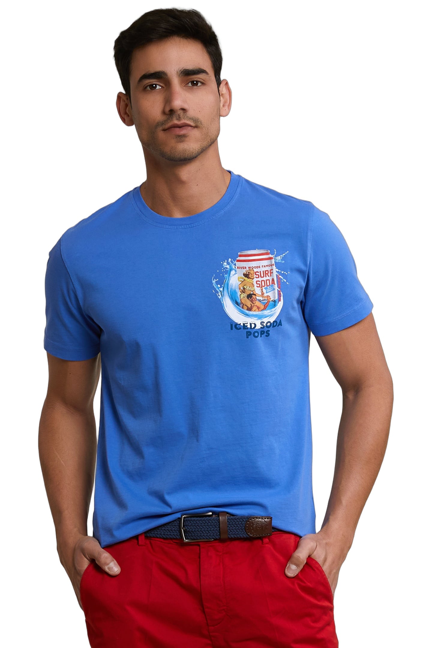 NORMAL FIT BASIC T-SHIRT SHORT SLEEVES EVENING BLUE 1