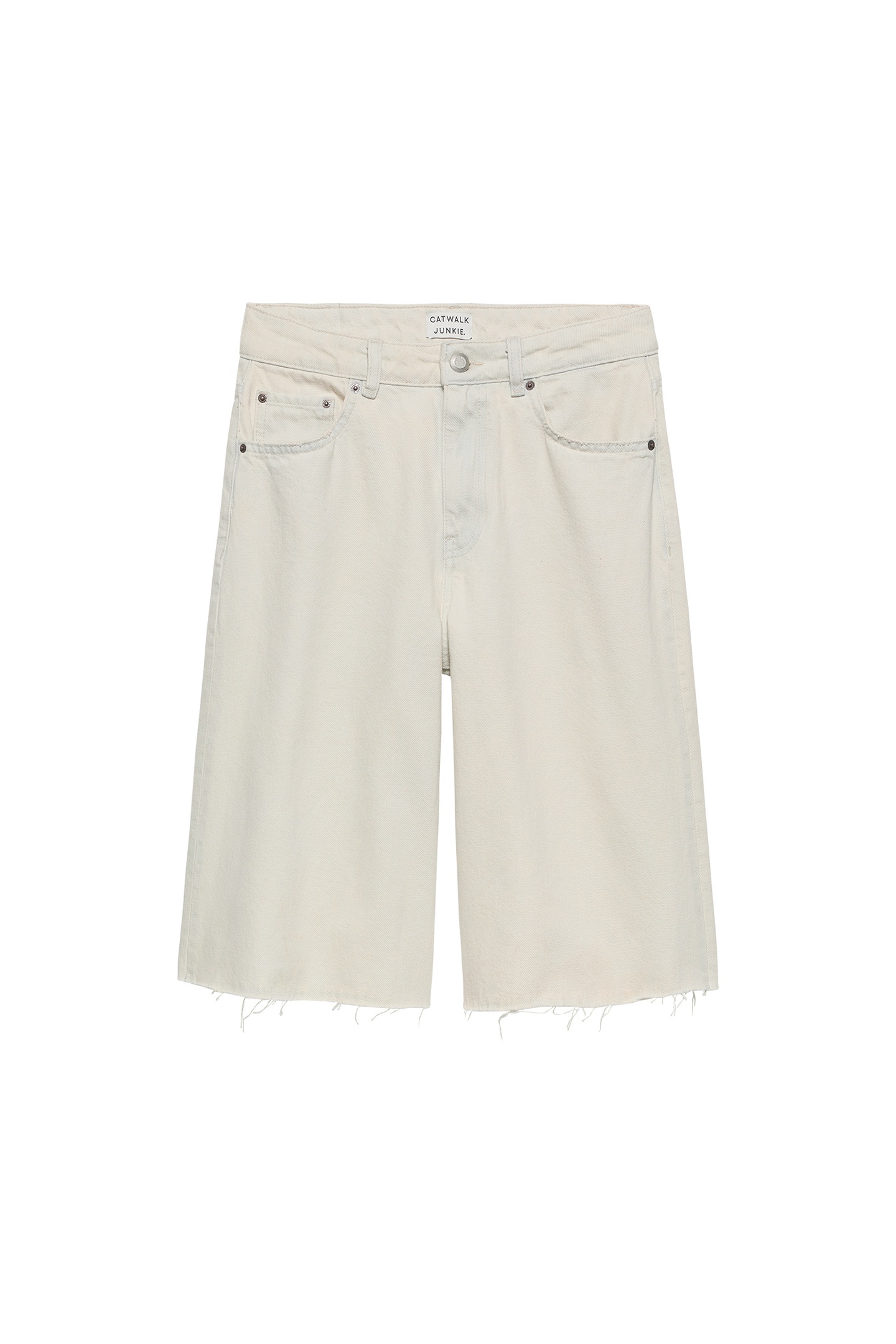 LOOSE FIT BLEACHED JORTS BONE 4