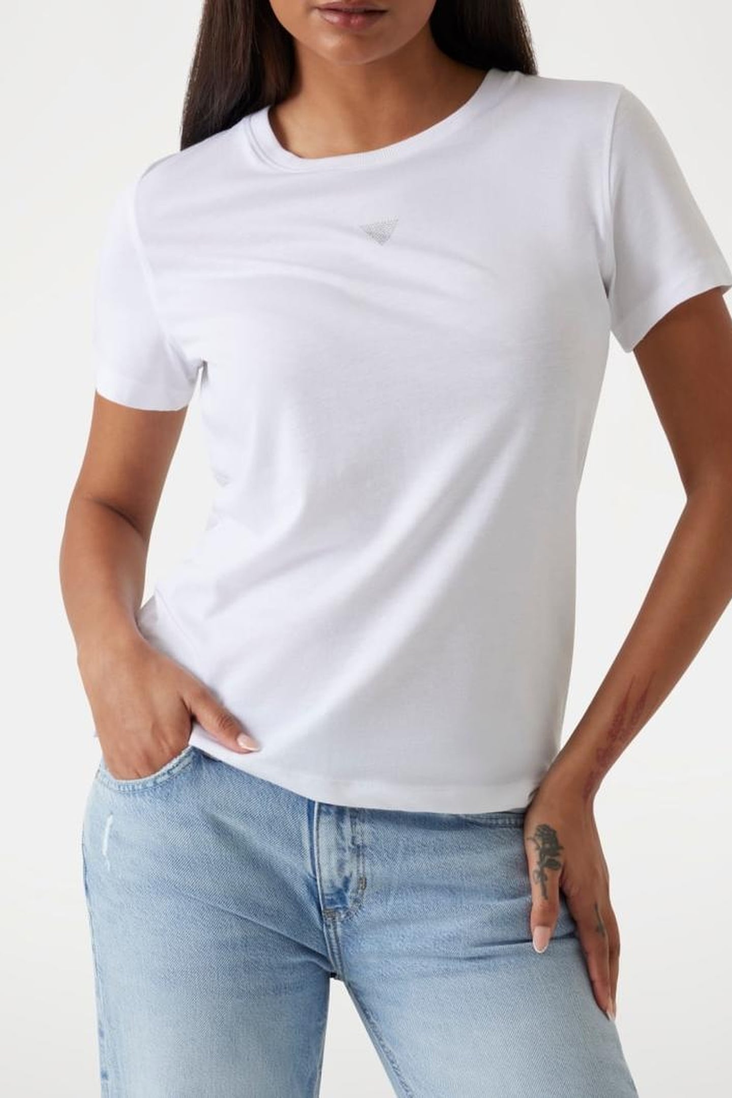 GUESS ECO CN SS BACK PRINT TEE PURE WHITE 5