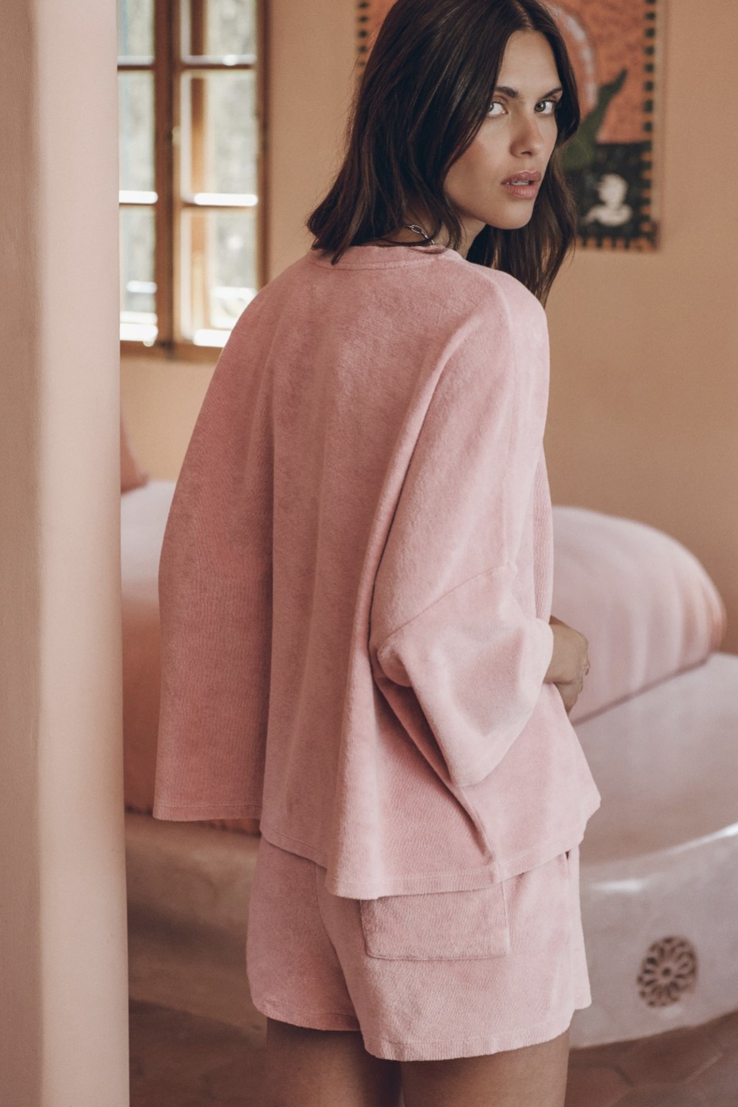 THE PINK TOWELING T-SHIRT PINK 2