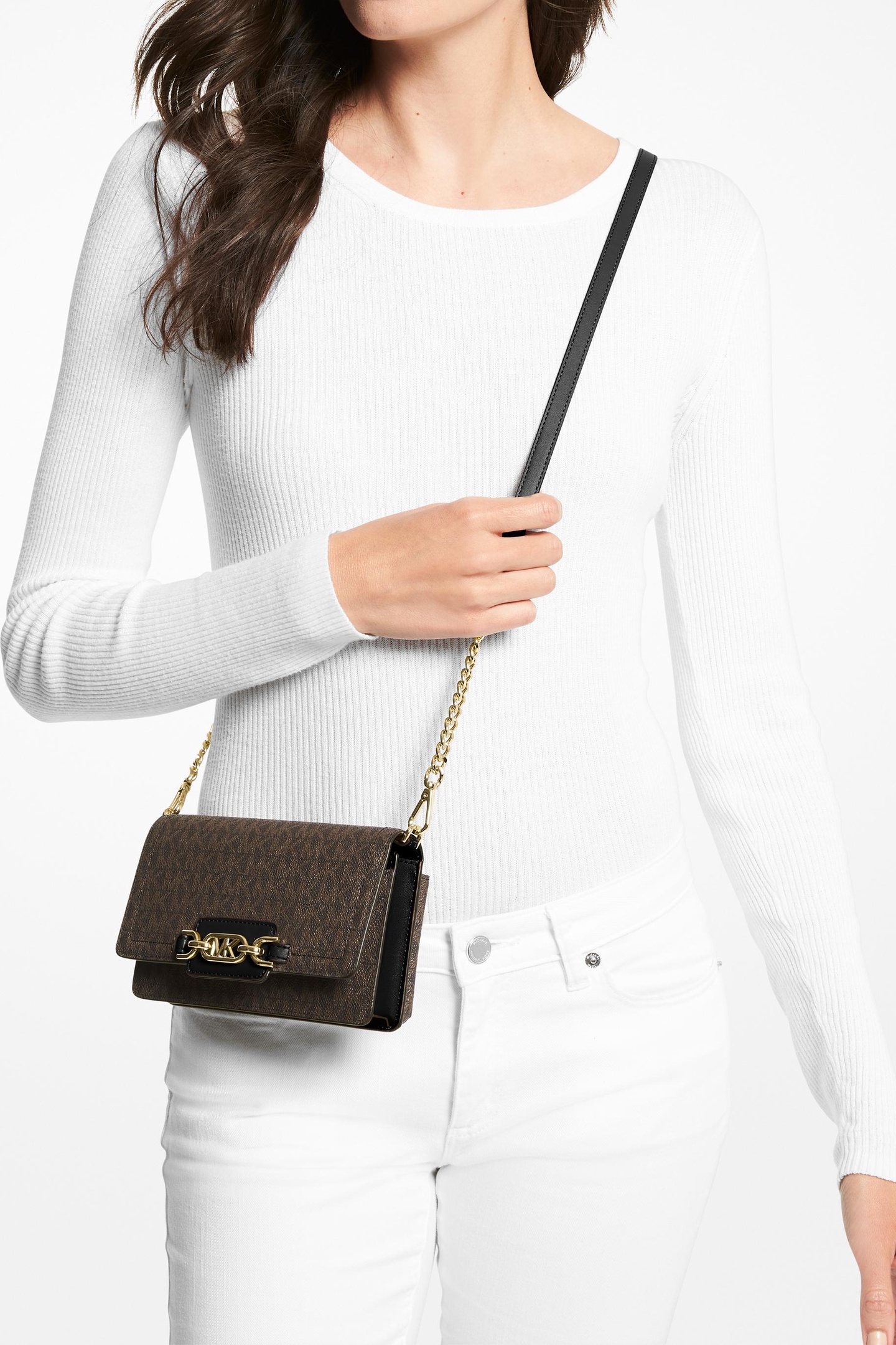 SMALL CROSSBODY BROWN/BLK 4