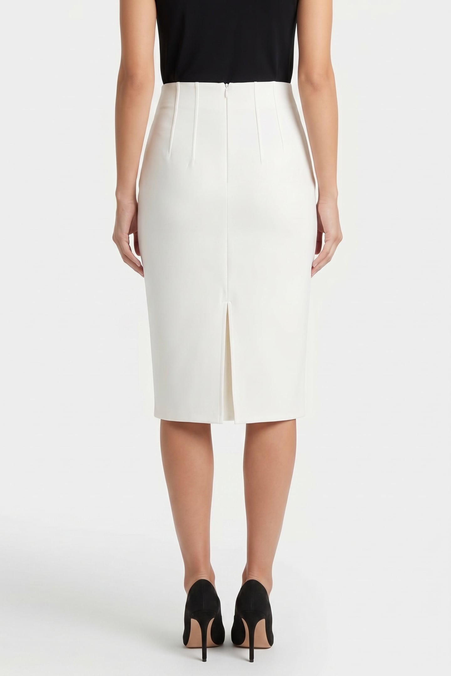 PONTUS PENCIL SKIRT WHITE 2