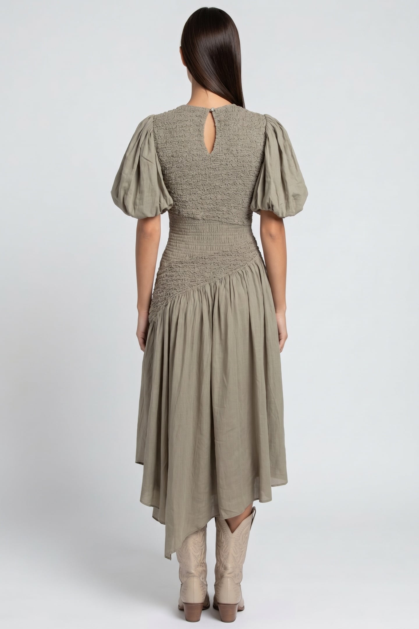 TRINA DRESS KHAKI 2