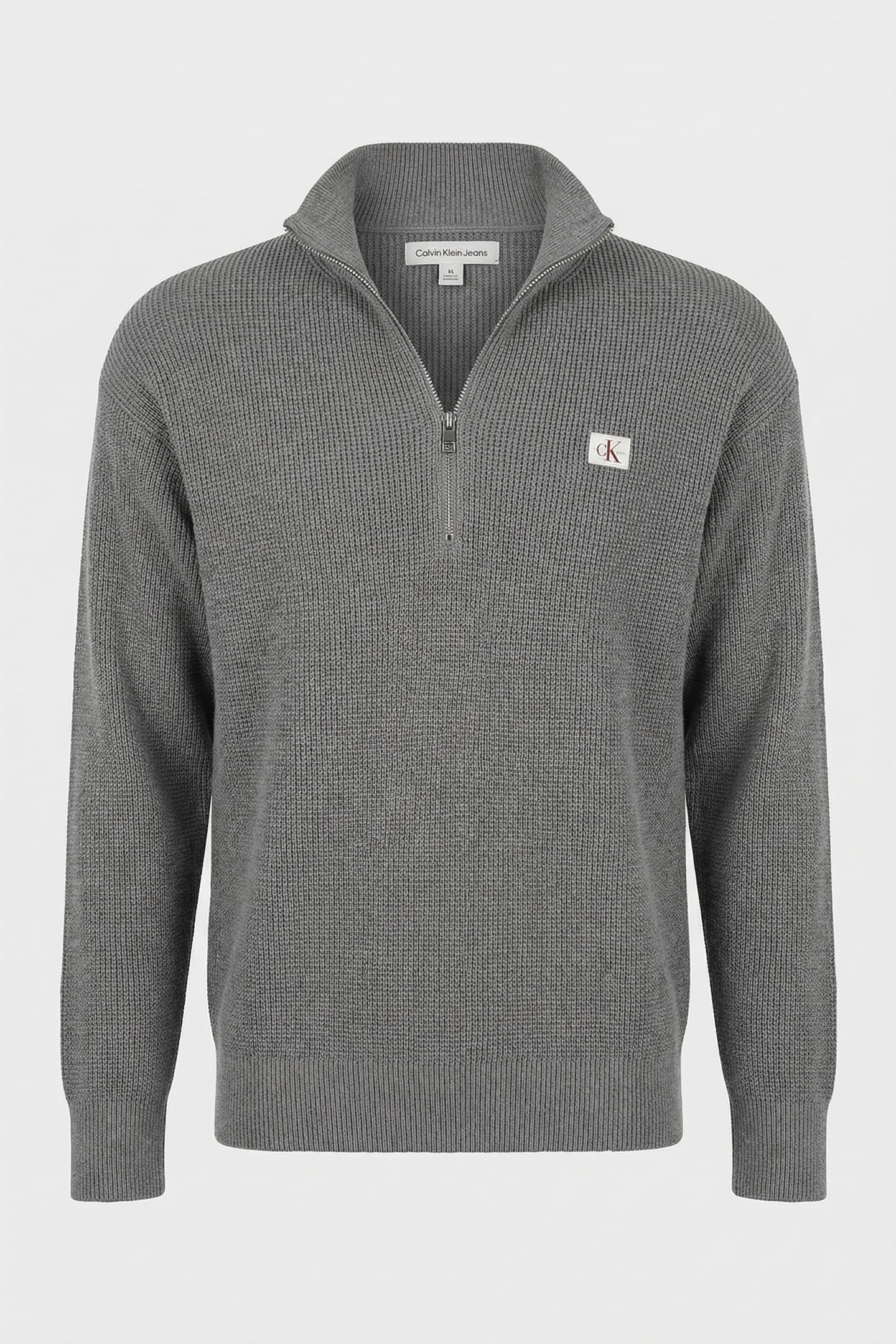 LS EZ COTTON WAFFLE SWEATER MEDIUM GREY HEATHER 3