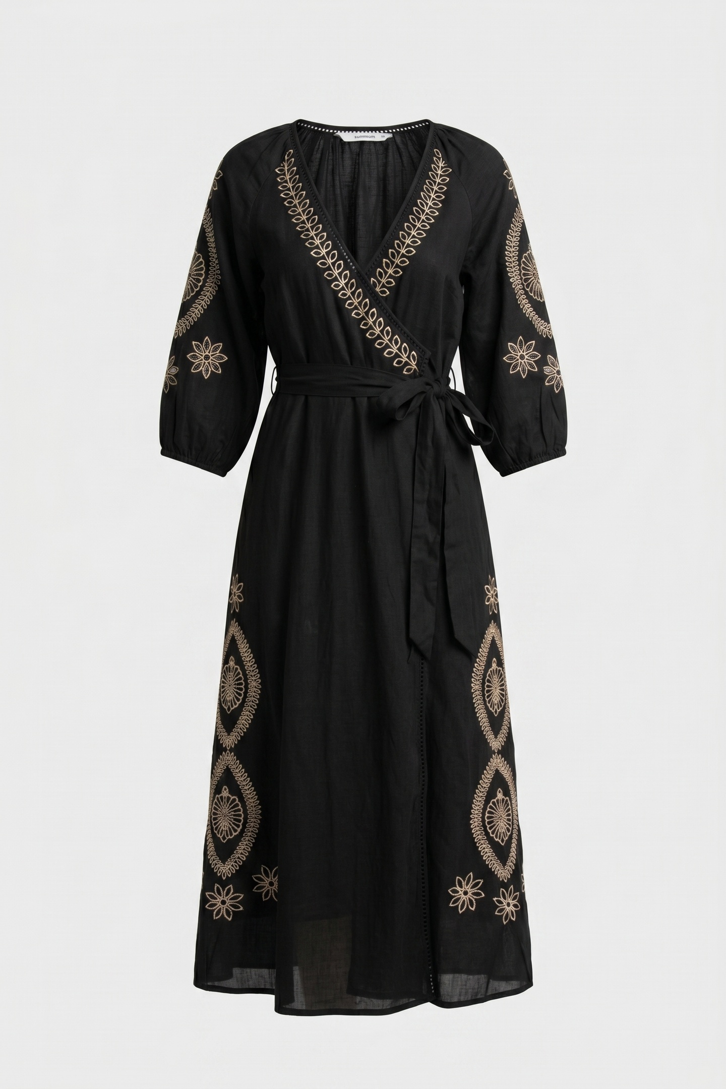 FLASH DRESS EMBROIDERED BLACK 3