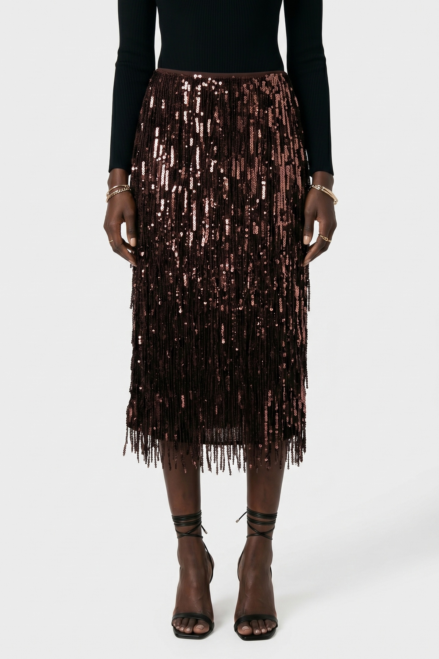 NALA DECO SKIRT BROWN 1