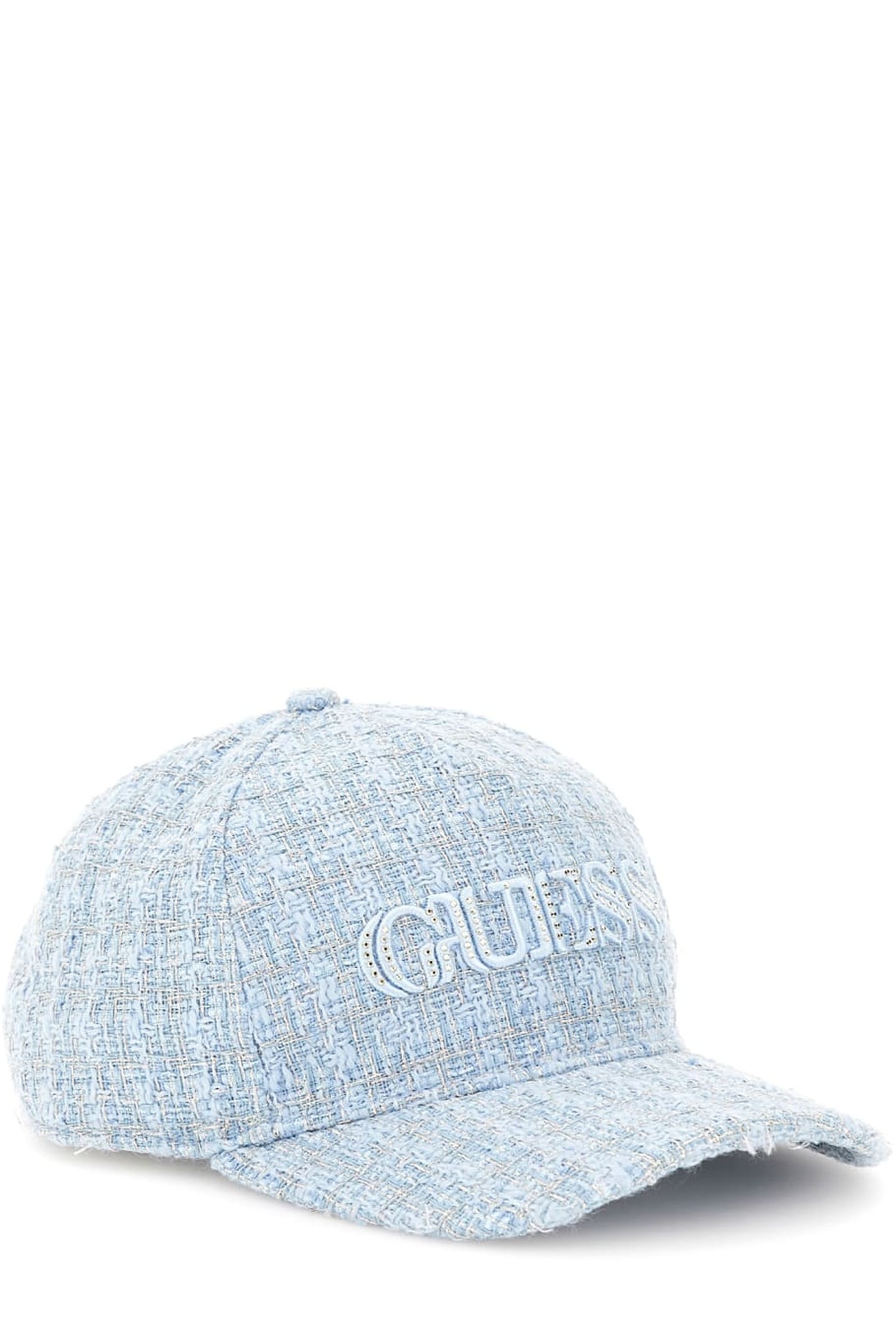 GUESS ECO ELSA TWEED BASEBALL LIGHT BLUE/WHITE COM 6