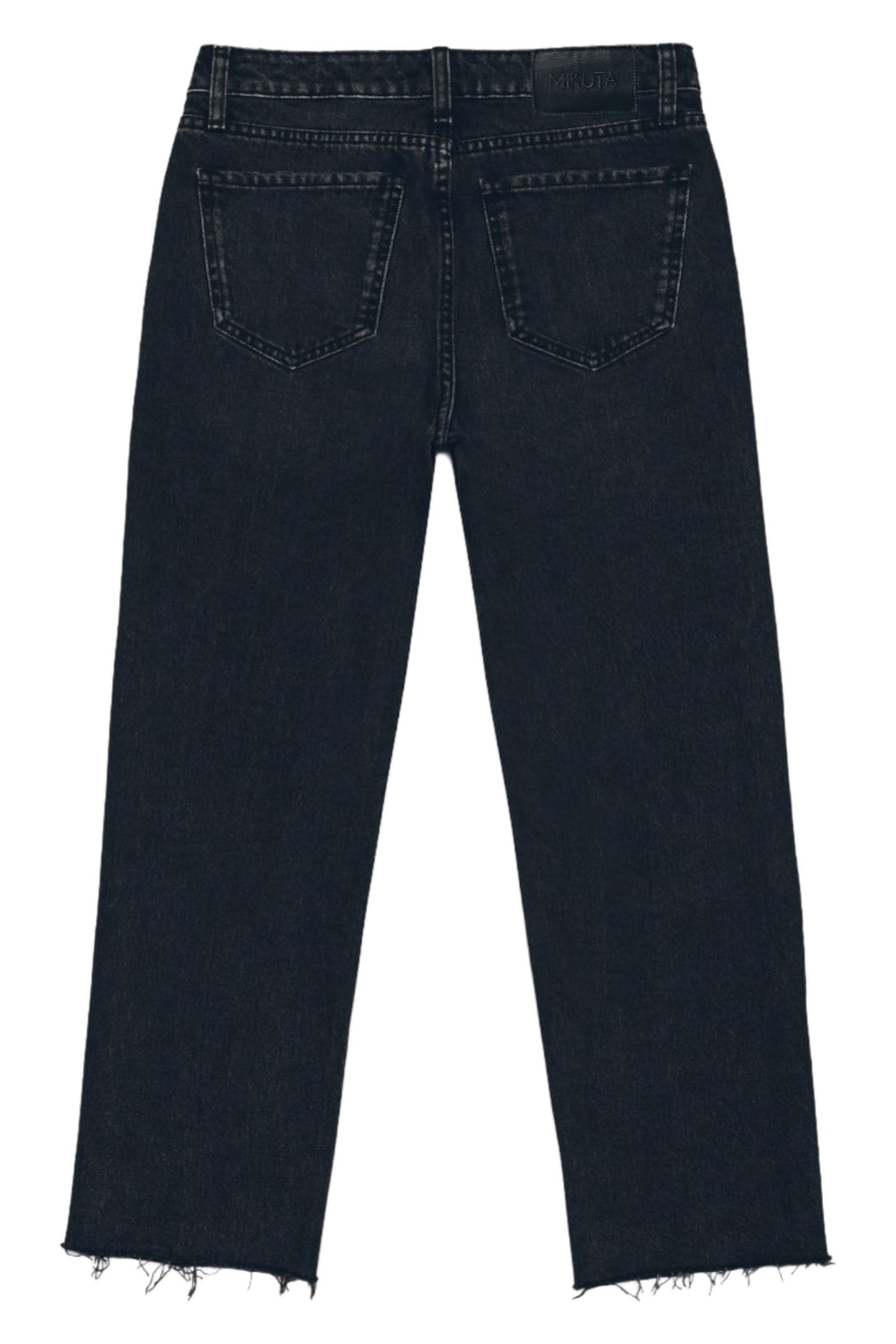 THE BLACK STUDDED CROPPED STRAIGHT JEANS BLACK 3